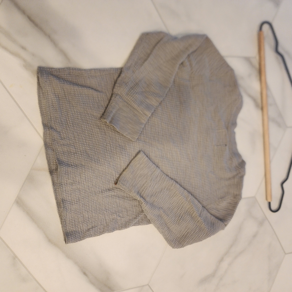 Boys Lucky brand size 4 gray waffle texture long sleeve shirt "Nashville guitar" - Picture 5 of 7